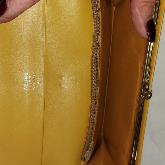 Celine Macadam Long Brown Wallet with Kisslock coin - Picture 4 of 10